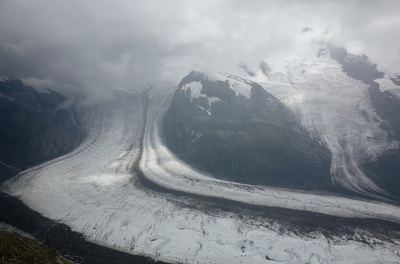 Glacier in the Alps, Switzerland
