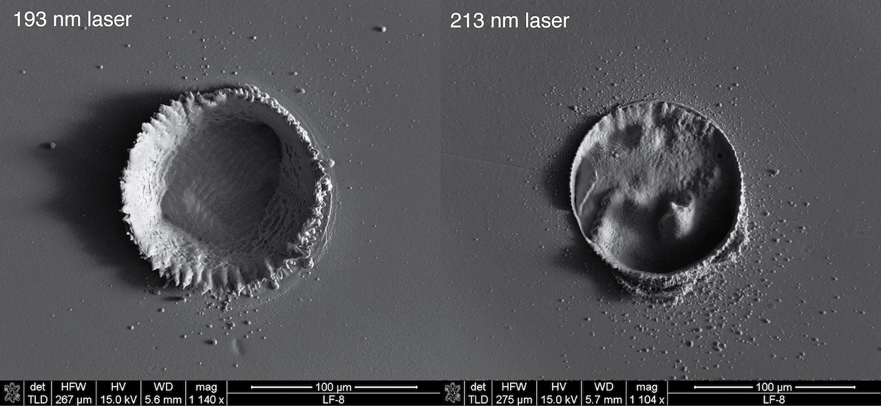 laser craters